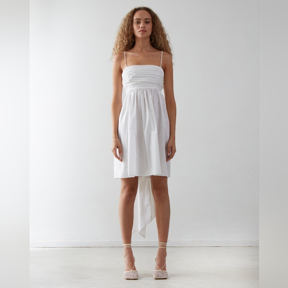 NWT Delfi Collective White Spaghetti-Strap Ava Mini Eruo Summer Dress